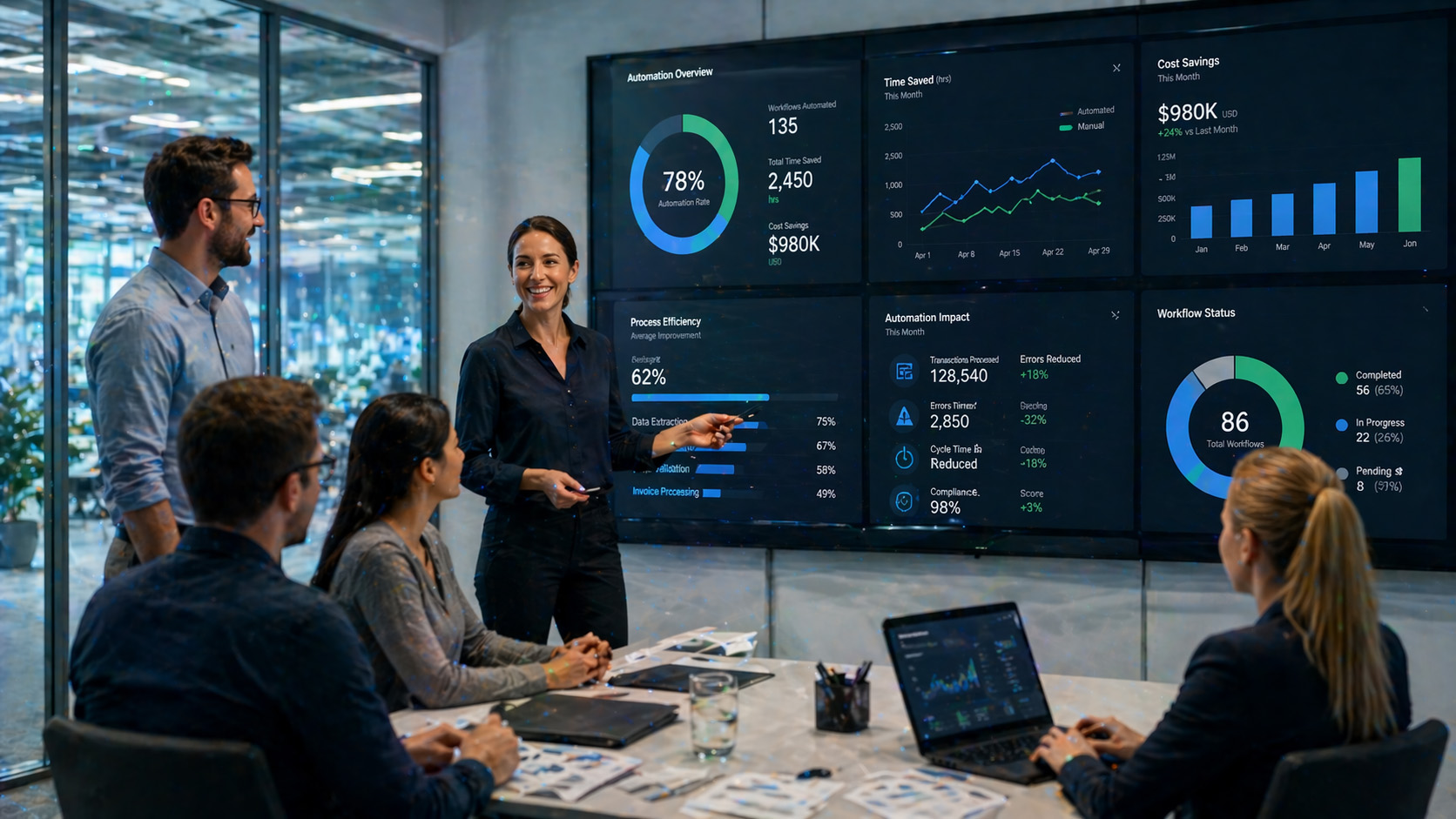 Consulting KPI dashboard in office